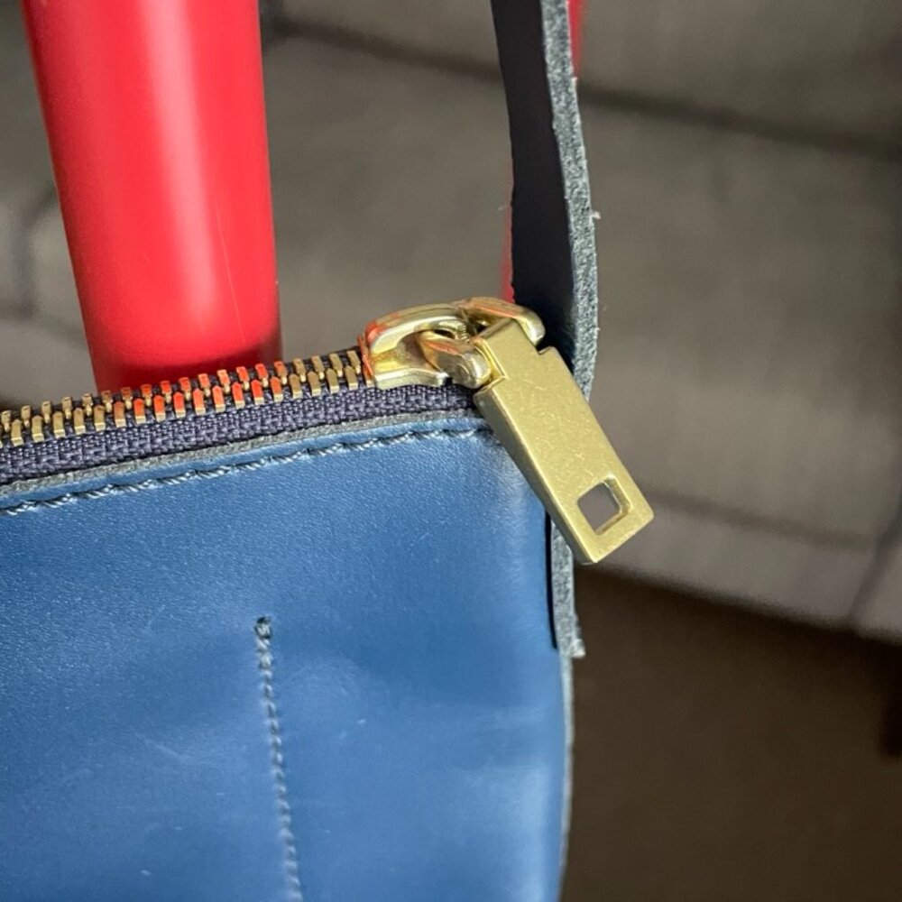 J.Crew Parker Crossbody Leather Purse/Bag - Blue - Picture 8 of 11